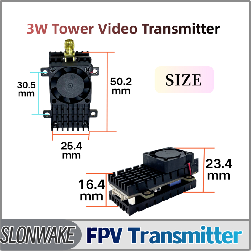 Drone Transmitter - SLONWAKE 5.8G 3000mW Simulation VTX FPV