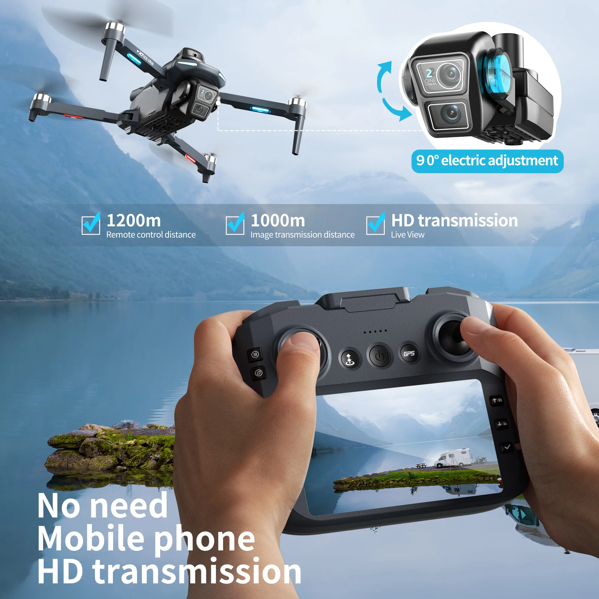 Lenovo XT606 MAX GPS Drone 4k  - Drone Gps Module 评论和价格