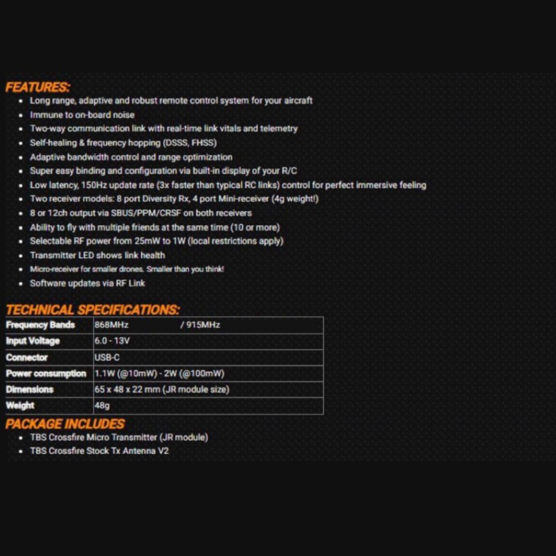 Best-TBS CROSSFIRE MICRO TX V2 - Tbs Fpv Crossfire 评论和价格